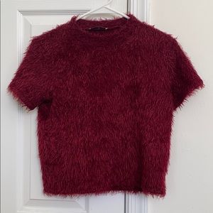 Zara Faux Fur Top